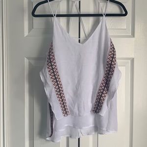 White crepe tank